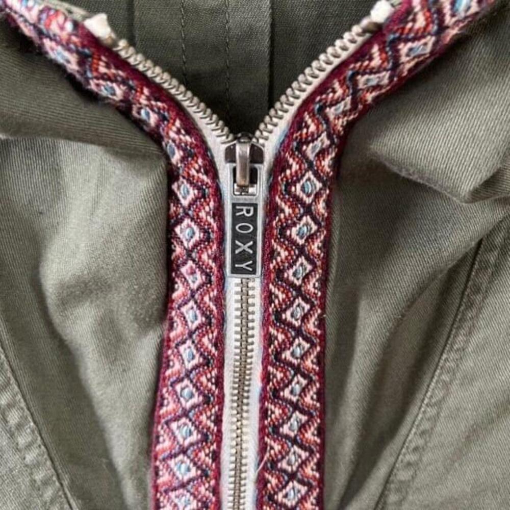 Roxy Overhaul Olive Green Hooded Jacket Size Medium - Picture 6 of 10